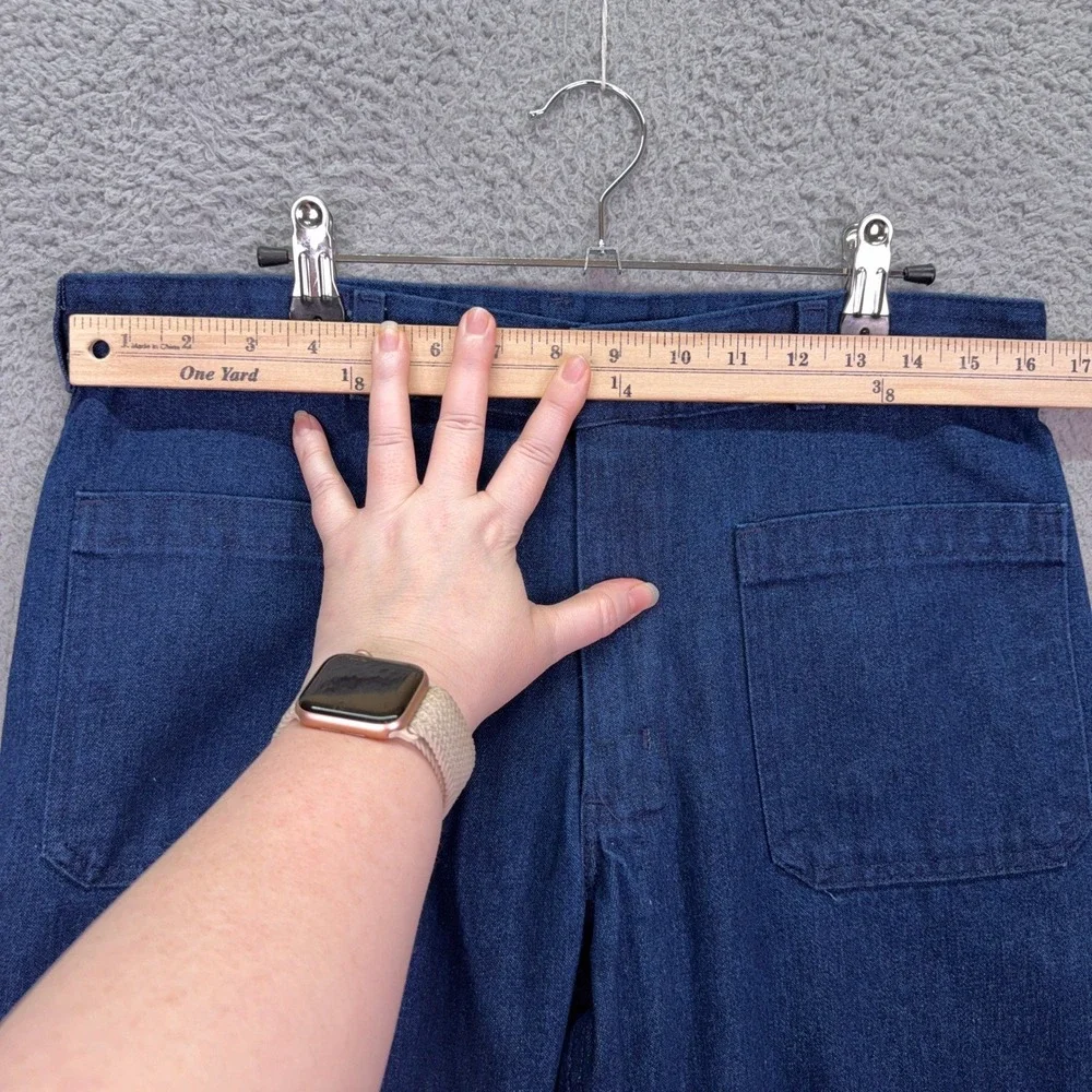 VTG Seafarer Jeans Mens 32x31 Blue Utility Trousers Denim Bell Bottom Pants